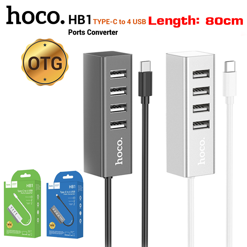 Hoco รุ่น HB1 Type-C TO 4 USB ports converter เพิ่มช่องเสียบ usb Big salesale