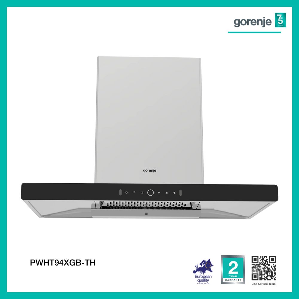 Wall Mounted Cooker hood - Low noise, Self cleaning system, high ventilation 1,200 m³/h (Model: PWHT94XGB-TH) - Gorenje ราคา 18,900 บาท*ส่งฟรี