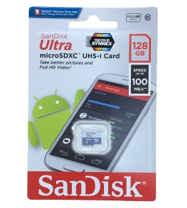 สินค้า SanDisk 128GB MicroSDXC UHS-I Card Ultra Class10 Speed 100MB/s** เมมโมรี่การ์ดแท้ ประกันศูนย์ Synnex