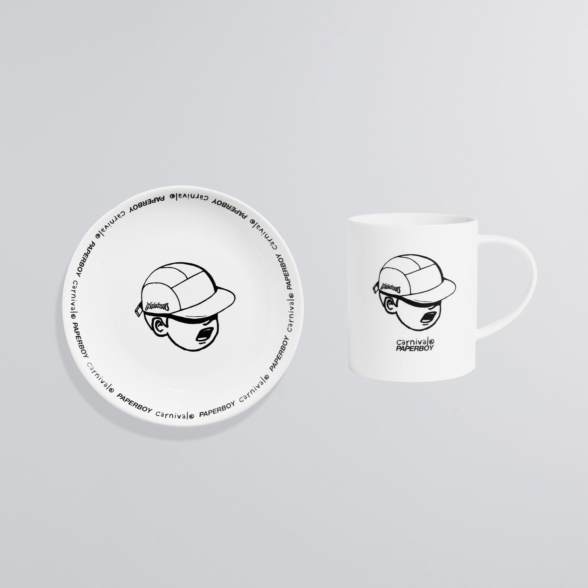 CARNIVAL CNVXPPBA001WH PAPERBOY COFFEE MUG AND PLATE SET WHITE OS ราคา 1,590 บาท*ส่งฟรี