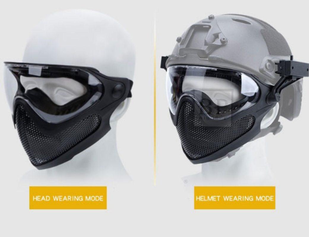 ภาพประกอบของ หน้ากาก Pilot Mask พร้อมเลนส์เปลี่ยน หน้ากากสำหรับเล่น บีบีกัน เพ้นท์บอล หรือกิจกรรมอื่นๆ