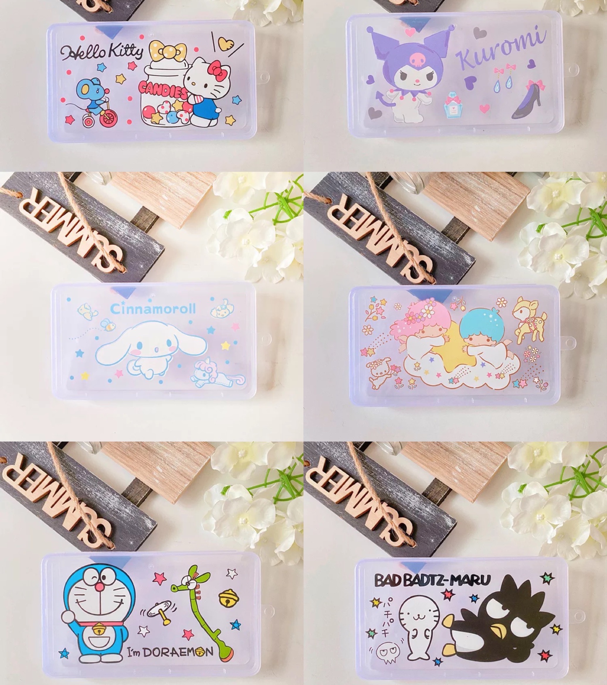 สุ่มลาย กล่องใส่อุปกรณ์ เครื่องเขียน ใส่แมส กล่องพลาสติก ลายการ์ตูนน่ารักๆ พร้อมส่ง ราคา 13 บาท*ส่งฟรี