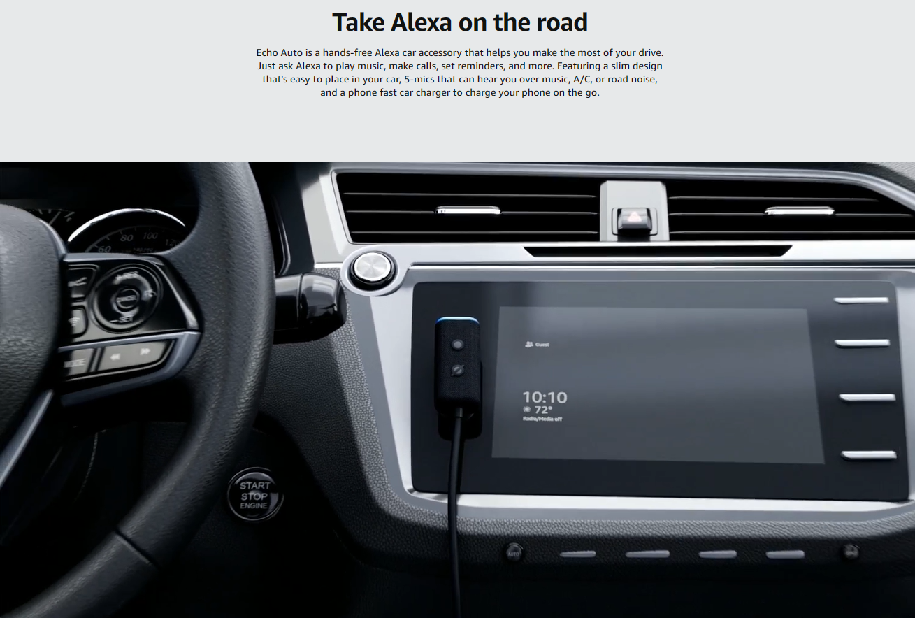 Echo Auto (2nd Gen,2022 release) hands-free Alexa car