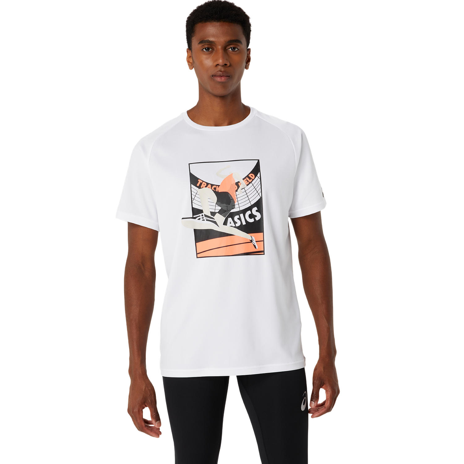 ASICS : MEN TRACK EVENT GRAPHIC TEE MEN CPS ผู้ชาย เสื้อคอกลม ของแท้ BRILLIANT WHITE ราคา 880 บาท*ส่งฟรี