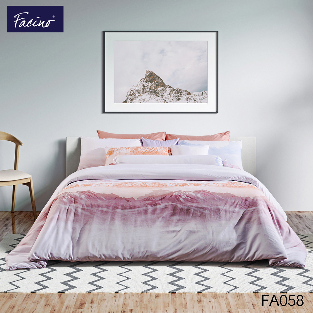 [FACTORY SALE 70%] ชุดเซ็ท ผ้าปูที่นอน 3.5 ฟุต 3 ชิ้น + ผ้านวม 60" x 80" รุ่น Facino 330 เส้นดาย ราคา 1,080 บาท*ส่งฟรี