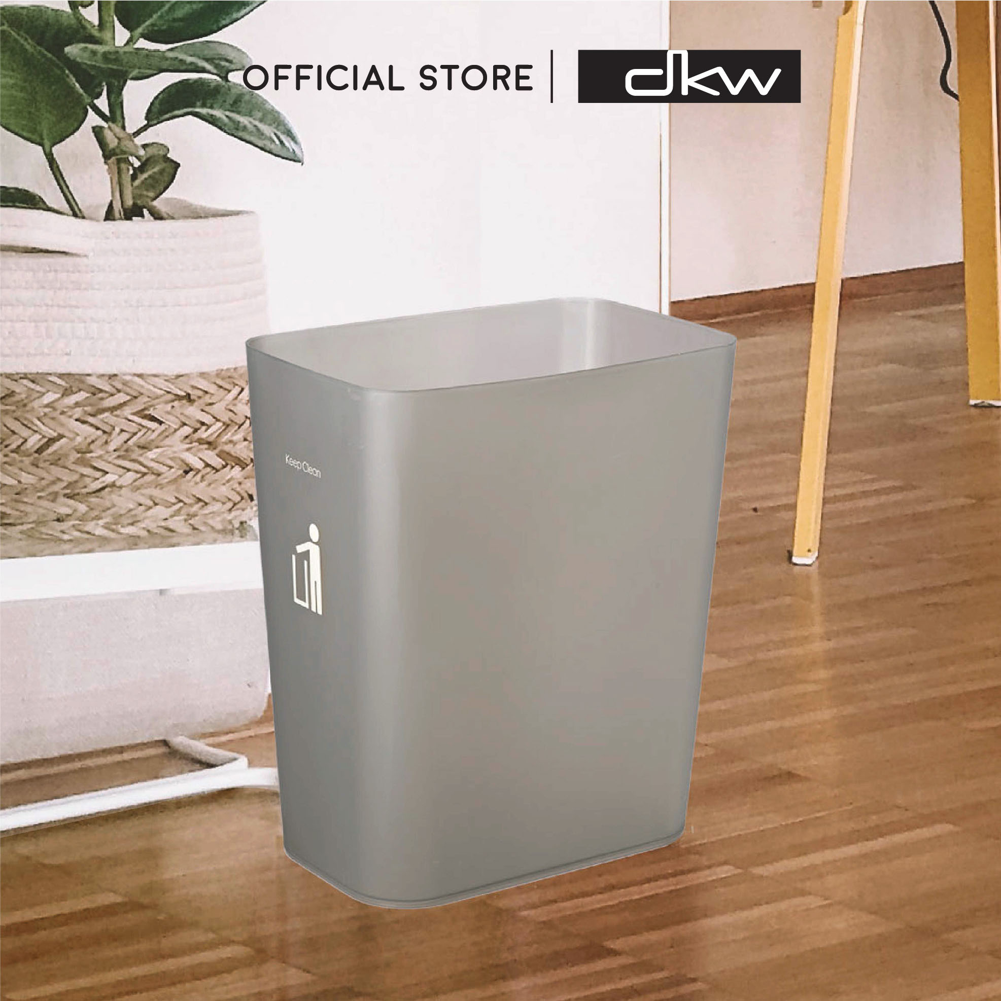DKW HH-226P ถังขยะเหลี่ยม 9 ลิตร ไม่มีฝา (มีหลายสี) ถังขยะอึด สวย ทน trash bin garbage box ราคา 125 บาท*ส่งฟรี