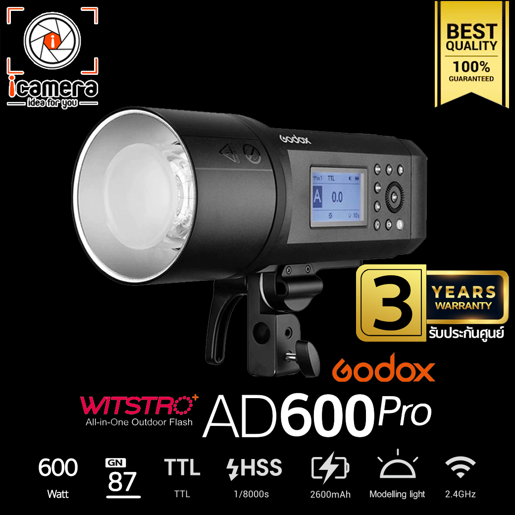 Godox Flash AD600Pro TTL HSS Bowen Mount - รับประกันศูนย์ Godox Thailand 3ปี ราคา 22,990 บาท*ส่งฟรี