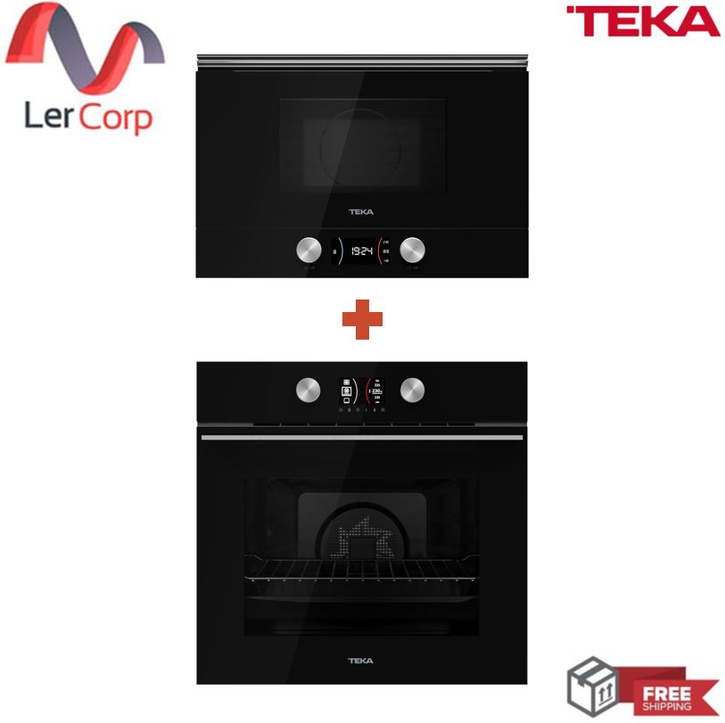 (TEKA) เตาอบมัลติฟังก์ชั่น เทอร์โบ 60 ซม. HLB 8600 + ไมโครเวฟ+ย่าง 22 ลิตร ML 8220 BIS L/R (BLACK) ราคา 69,900 บาท*ส่งฟรี