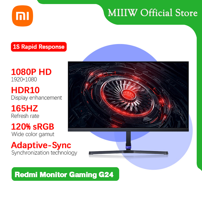 Xiaomi Redmi Monitor Gaming G24 23.8" 165Hz 120%sRGB เทคโนโลยีลดแสงสีฟ้า Gaming Desktop ราคา 3,779 บาท*ส่งฟรี