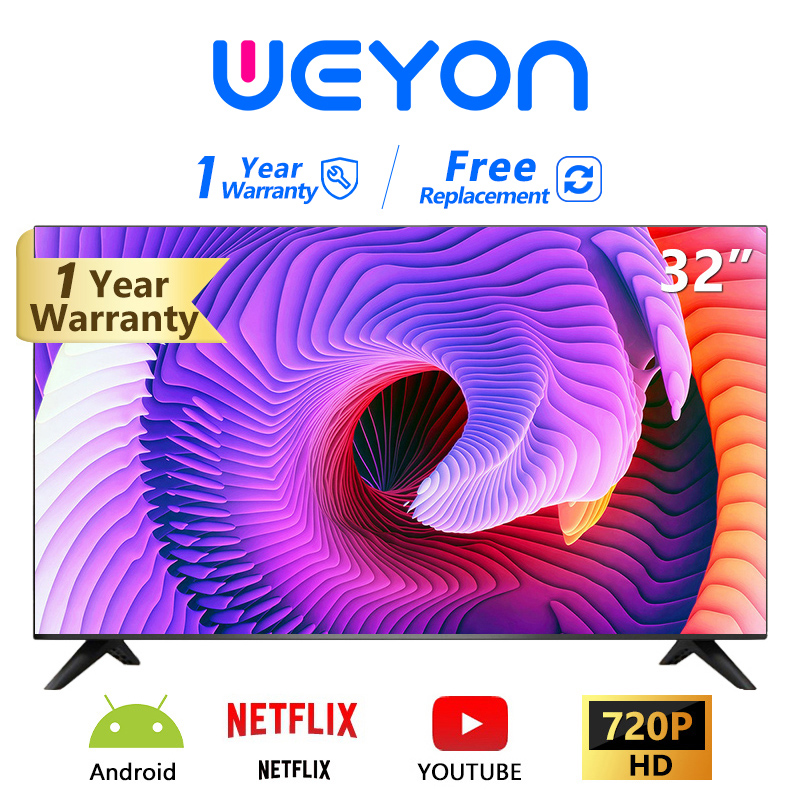 สมาร์ททีวี แอนดรอยด์ทีวีความคมชัดสูง 4K WEYON Smart Tv 32 Inches, 32 Inch Tv, Smart Tv, Full Hd Tv, Cheap Tv, Flat Screen Tv, Can Watch Youtube Directly, Smart Tv