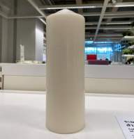 เทียนแท่ง IKEA รุ่น FENOMEN เทียน เทียนแท่งใหญ่ไร้กลิ่น เทียนหอม สีเนเชอรัล ขนาด 14/19/23 ซม. แสงนวลตา