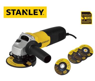 STANLEY เครื่องเจียร์ 4 นิ้ว 680 วัตต์ (แถมใบตัด 3 ใบ + ใบเจียร์ 1 ใบ) รุ่น STGS6100 (รับประกัน 2 ปี)