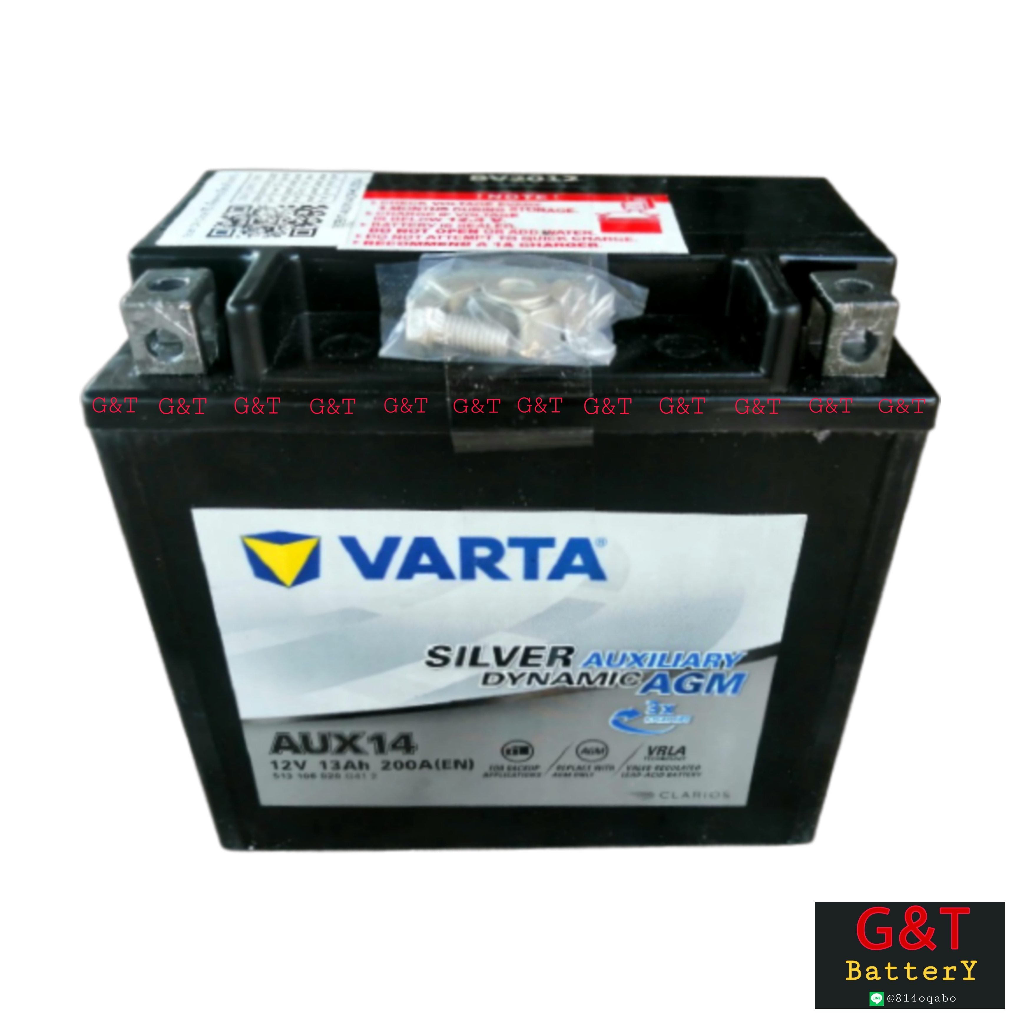 VARTA AUX14 AGM バッテリー 12V 13Ah 新品未使用 VARTA サブ バッテリー バックアップ 12V 13Ah 200A EN AUX14 AGM