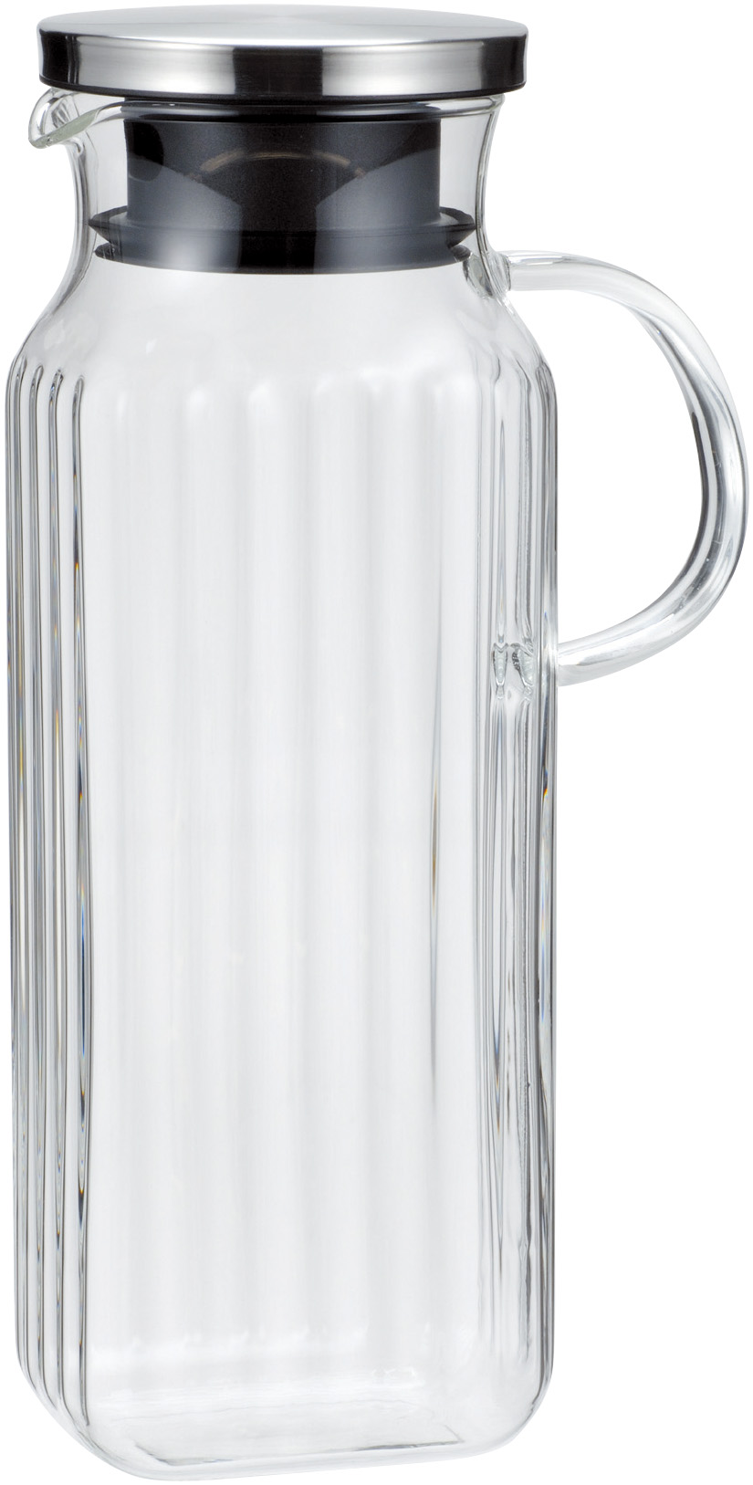 iwaki KT296KT-SVเหยือกน้ำเหลี่ยมฝาสแตนเลสหูจับแก้ว 1000ml.แบรนด์ญี่ปุ่น ใสมาก เบาและคราบไม่เกาะ มีส่งฟรี ราคา 773 บาท*ส่งฟรี