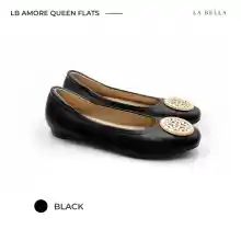 ภาพขนาดย่อของภาพหน้าปกสินค้าLA BELLA รุ่น LB AMORE QUEEN FLATS - BLACK จากร้าน La Bella Soft Shoes บน Lazada