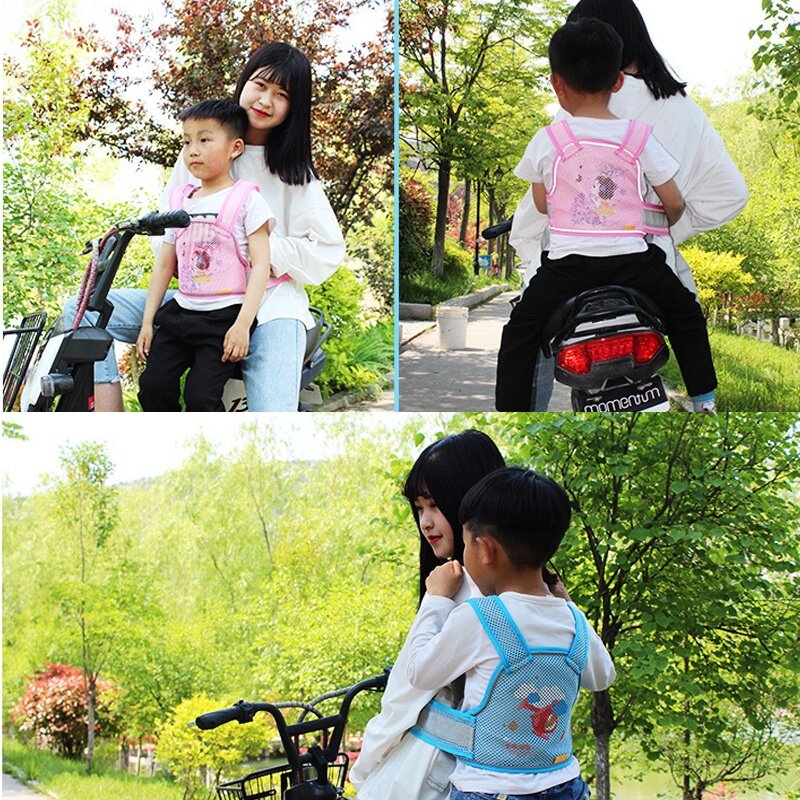มุมมองเพิ่มเติมของสินค้า 【J】สายรัดนิรภัยเด็ก เข็มขัดนิรภัยรถจักรยานยนต์ เข็มขัดนิรภัย Moto Belt เด็ก กันเด็กตกรถ มอเตอร์ไซด์ จักรยาน