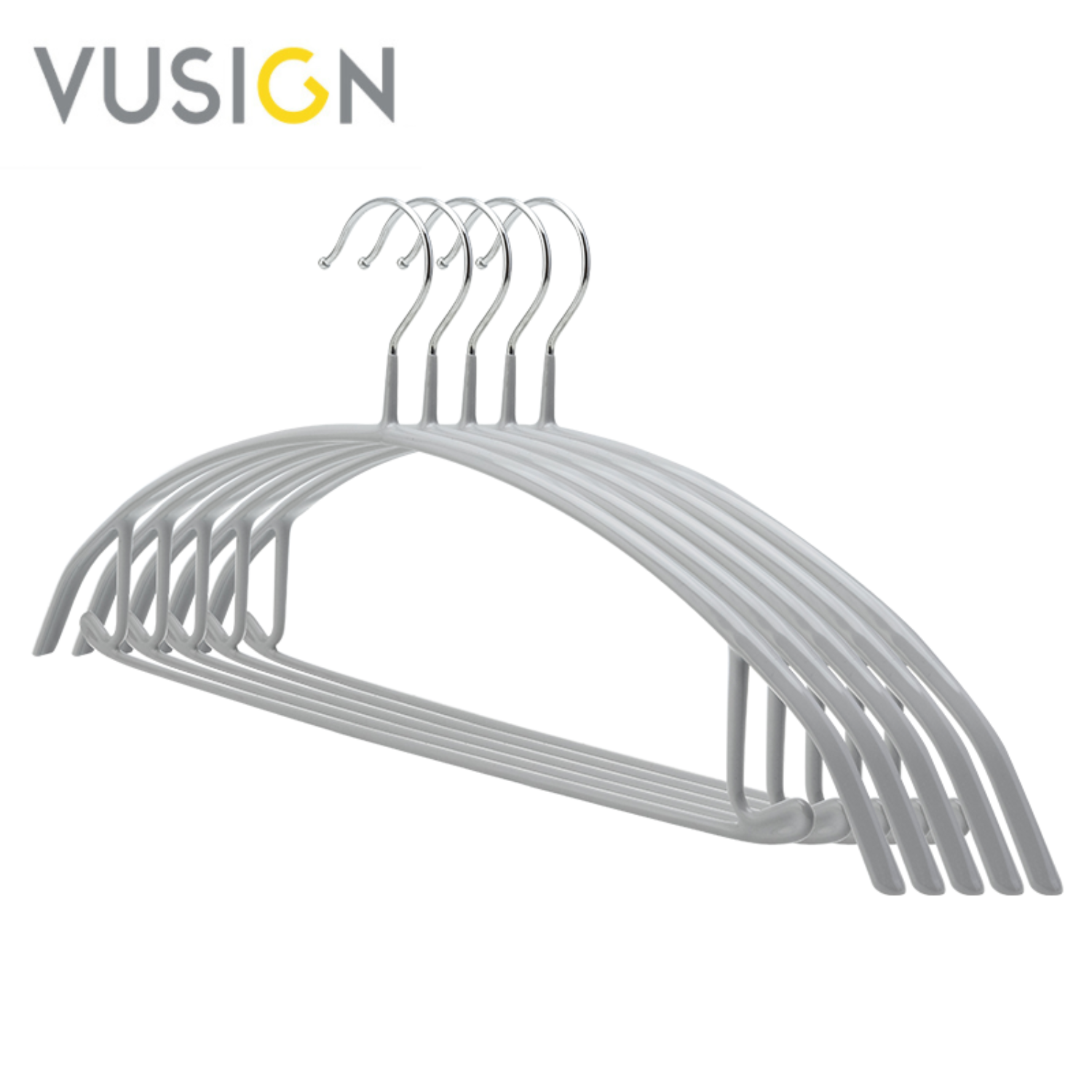 Vusign ไม้แขวนเสื้อ ไม้แขวนผ้า ไม้แขวนเสื้อขอบพลาสติก ที่แขวนเสื้อ มีตัวแขวนใช้งานได้หลากหลาย น้ำหนักเบา วัสดุทนทานทุกสภาพอากาศ ไม่เป็นสนิม Clothes Hanger ราคา 91 บาท*ส่งฟรี