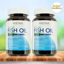 ภาพขนาดย่อของภาพหน้าปกสินค้าVistra salmon fish oil 1000mg 100 แคปซูล (Pack2) วิสทร้า น้ำมันปลา แซลมอน จากร้าน Sealthee บน Lazada