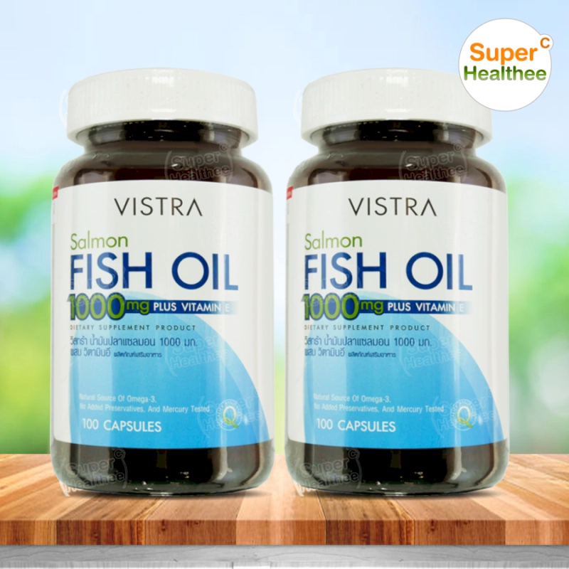 ภาพหน้าปกสินค้าVistra salmon fish oil 1000mg 100 แคปซูล (Pack2) วิสทร้า น้ำมันปลา แซลมอน จากร้าน Sealthee บน Lazada