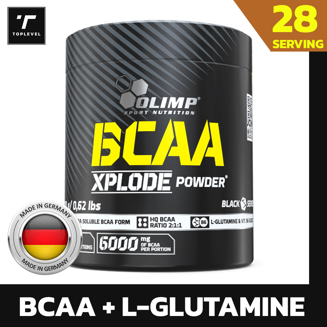 Olimp BCAA Xplode Powder Supplement BCAA Powder amino acid leucine, isoleucine and valine. In addition, L-glutamine and vitamin B6 are included - 280g / 28 Serving ราคา 990 บาท*ส่งฟรี