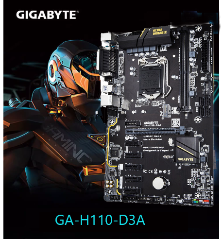 (Motherboard) 1151 /gigabyte GA-H110-D3A/DDR4/GEN6-7 ราคา 2,500 บาท*ส่งฟรี
