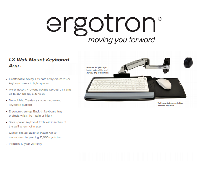 Ergotron 45-490-285  Ergotron LX DESK MOUNT LCD ARM NO