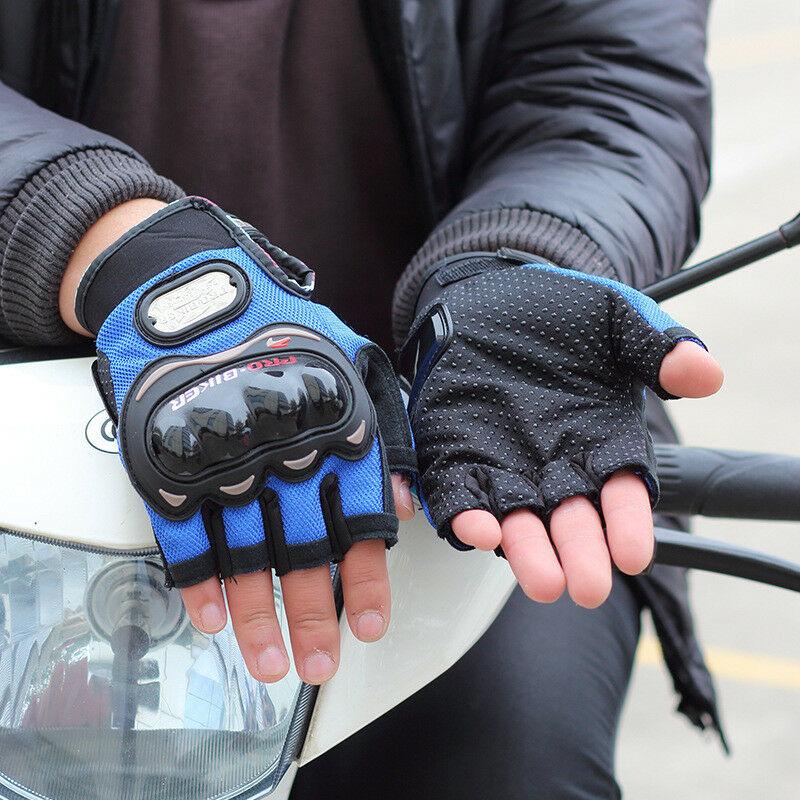 Pro Biker ถุงมือขับมอไซค์ แบบครึ่งนิ้ว Half Finger Gloves ถุงมือมอไซค์ ถุงมือข้อสั้น ใส่สบาย ระบายความร้อนได้ดี เล่นโทรศัพท์มือถือได้ ปั่นจักรยาน ออกกำลังกาย (ฟรีไซต์) ถุงมือครึ่งนิ้ว