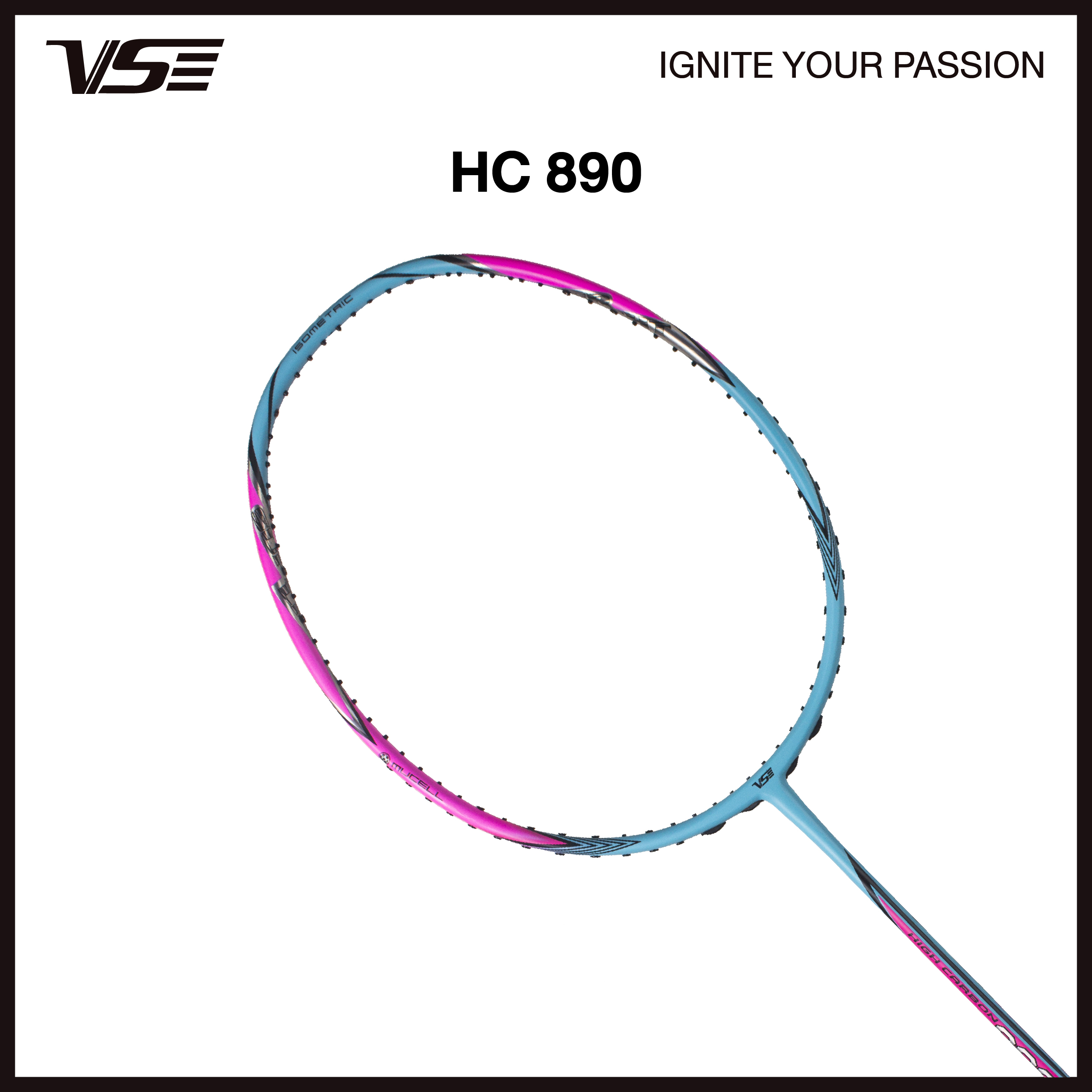 Vs Badminton Racket Model Hc 890 6U, Includes Grip + Strings + Case ราคา 3,043 บาท*ส่งฟรี