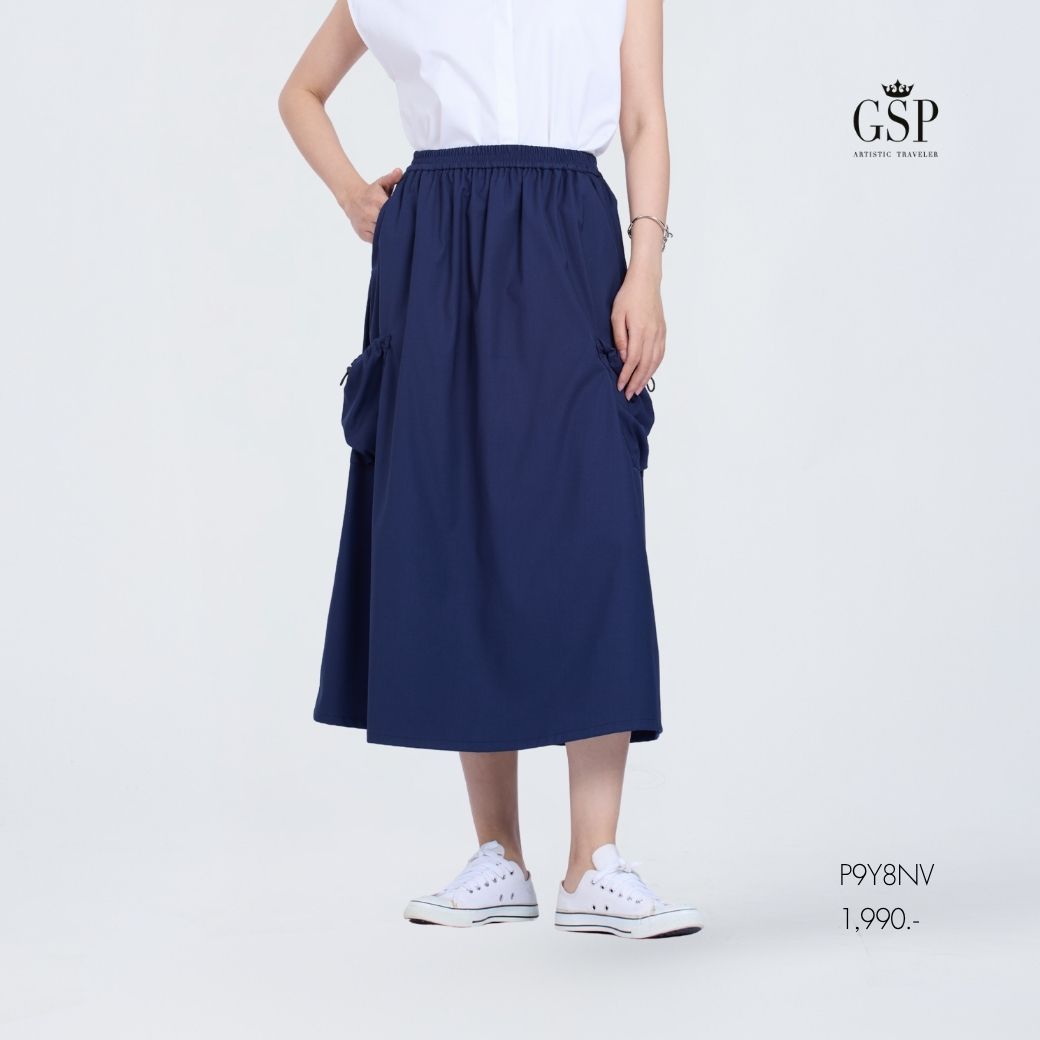 Gsp 2 Way Stretch Skirt Navy, 2 Way Stretch Skirt, Navy Blue, P9Y8Nv ราคา 1,990 บาท*ส่งฟรี
