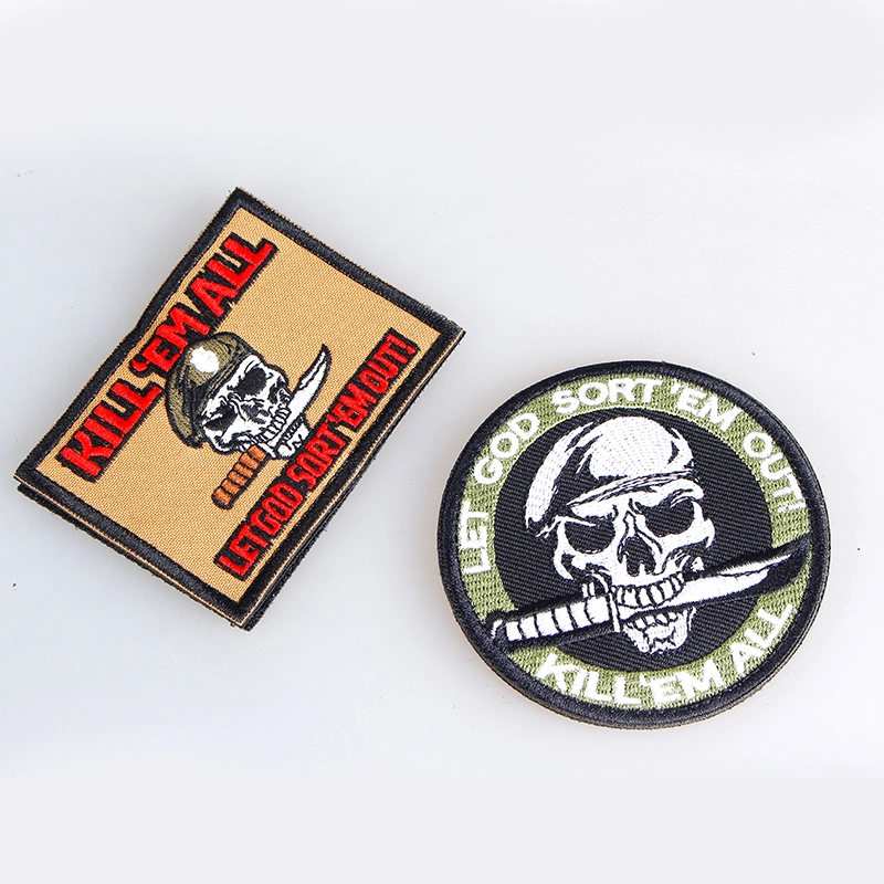 ภาพหน้าปกสินค้าIDOGEAR Tatical Patch Fit For Backpack Helmet Vest Embroidery Morale Skull Kill'em All Military Army Tactical Gear 3909 จากร้าน IDOGEAR Store บน Lazada