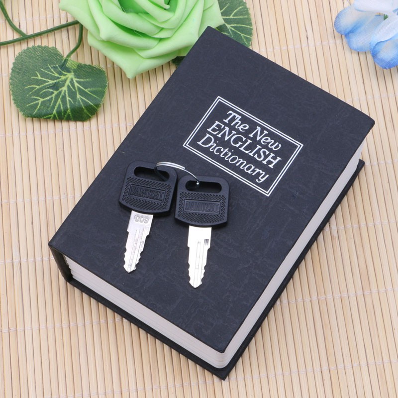 toto ღMini Home Security Dictionary Book Safe Key Lock Hot