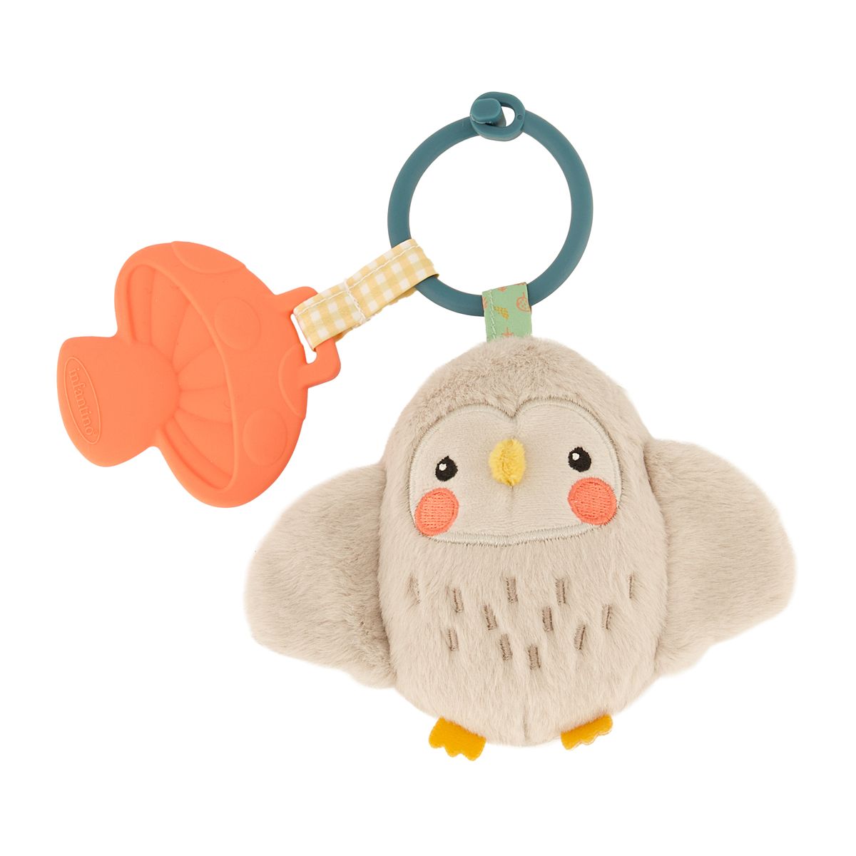 Infantino : Mini Plushy Pal & Teether - Olive the Owl - Mobile Toy for Stroller Owl Design with a Teether for a Dear Friend. ราคา 550 บาท*ส่งฟรี