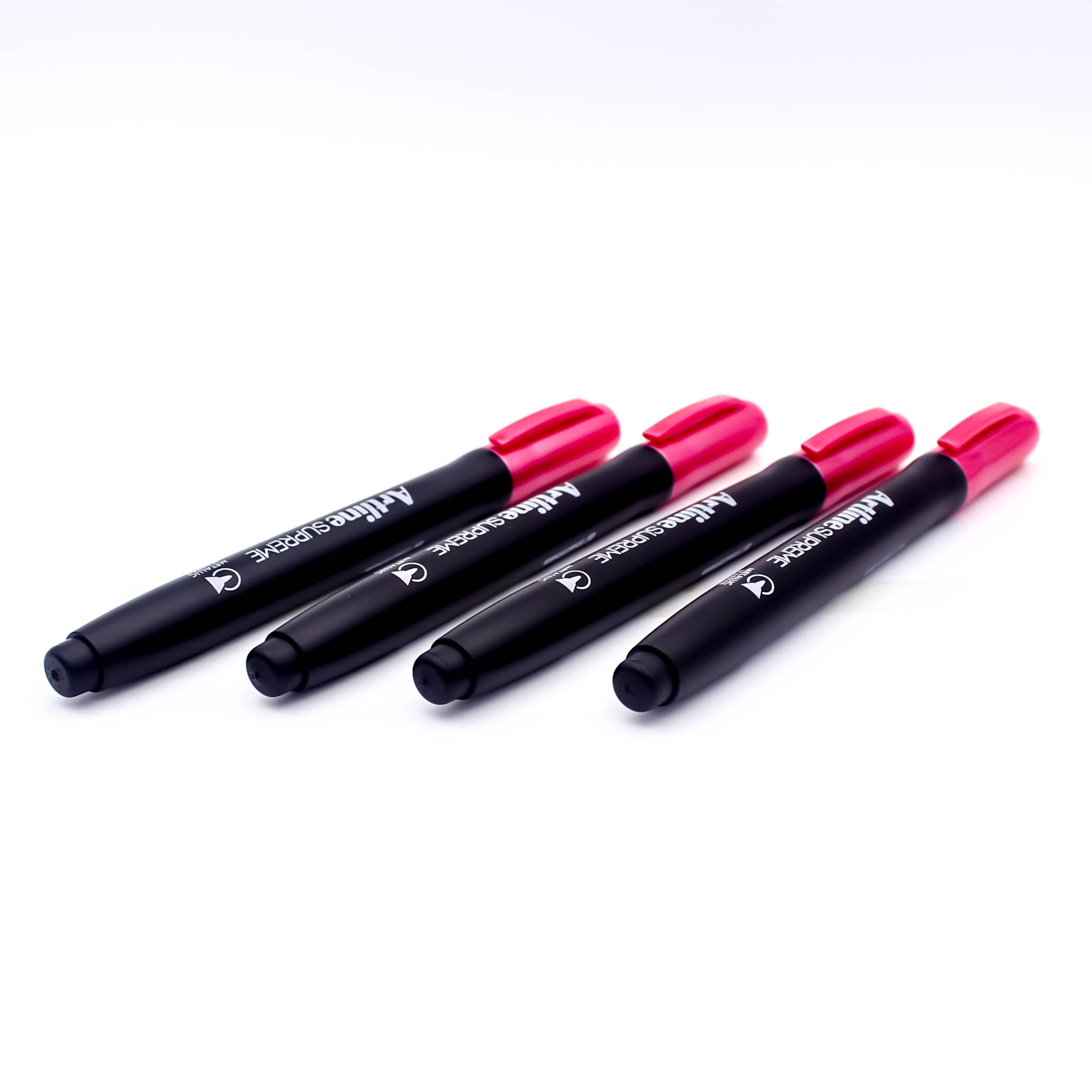 ARTLINE SUPREME METALLIC MARKERS, BULLET TIP. SET 4  Pcs. (PINK)