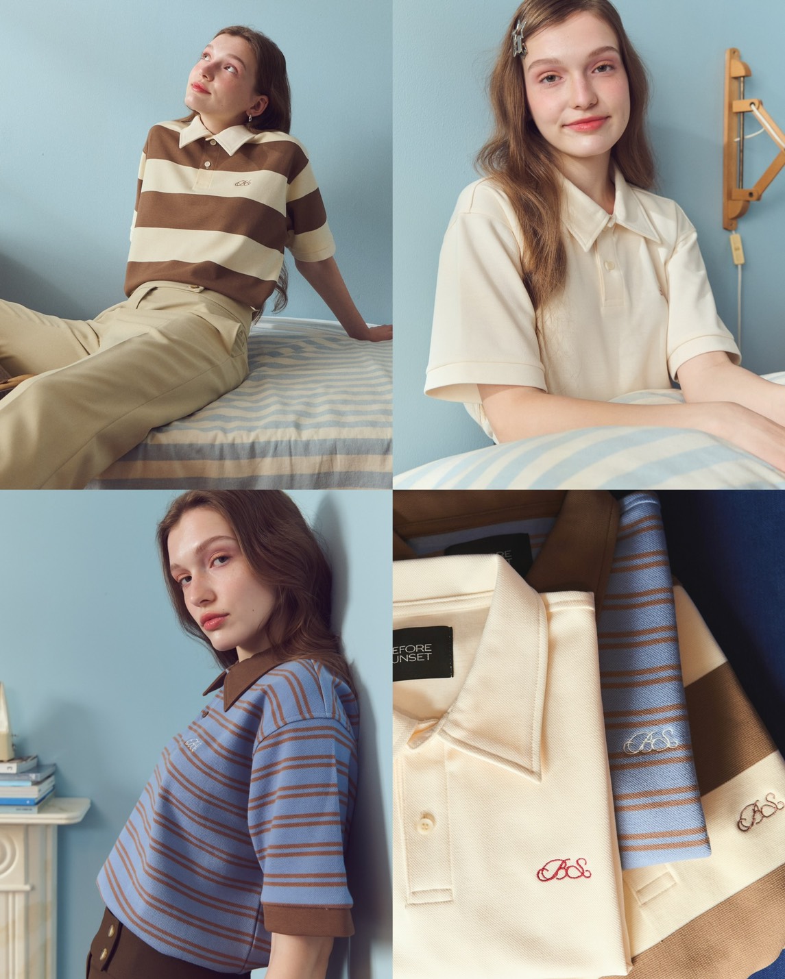 (เฉพาะสี Choco Blue จัดส่งสิ้นเดือนเมษา) Before Sunset - Tini Oversized Polo | เสื้อโปโลแขนสั้นทรงโอเวอร์ไซส์ ราคา 1,376 บาท*ส่งฟรี