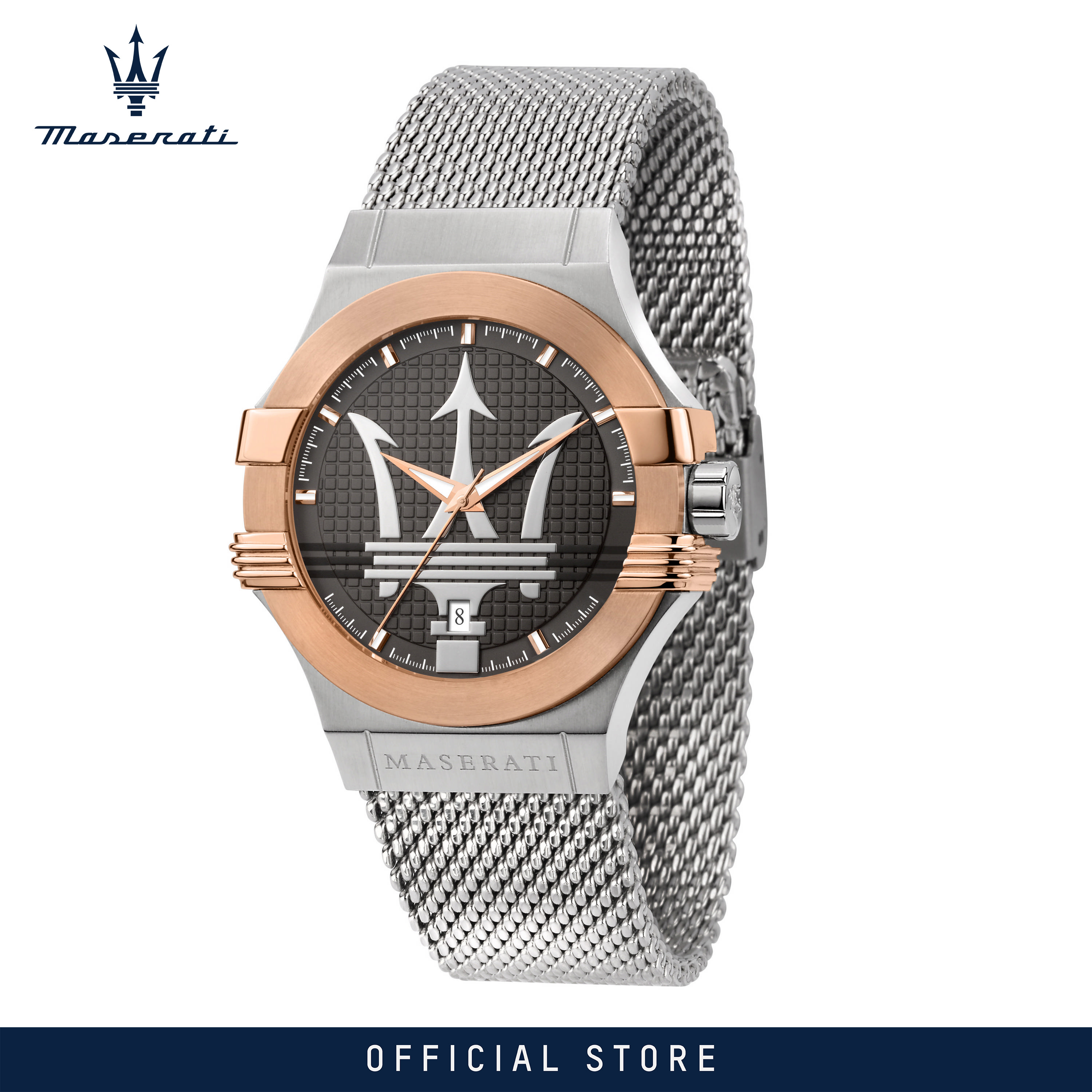[2 Years Warranty] Maserati Potenza 42mm Silver Stainless Steel Men's Quartz Watch R8853108007 ราคา 7,598 บาท*ส่งฟรี