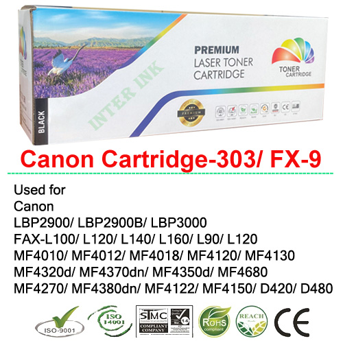 หมึกเลเซอร์ Canon MF4010/ MF4012/ MF4018/ MF4120 (Cartridge-303 / FX-9) สีดำ Color Box ราคา 200 บาท*ส่งฟรี