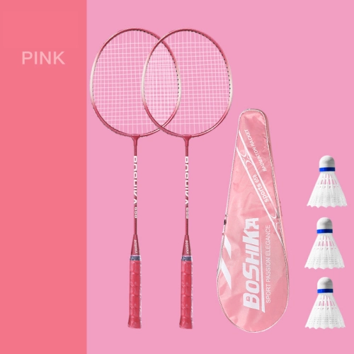 ไม้แบดมินตัน (1 คู่ ฟรีลูกแบด 3 ลูก )   Badminton racket  พร้อมกระเป๋า สินค้าพร้อมส่งทันที