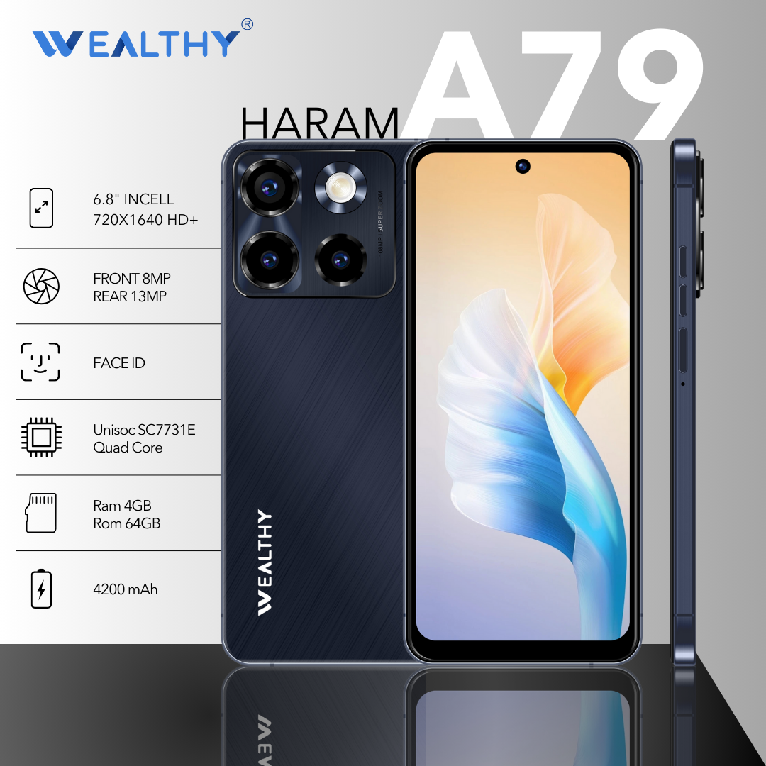 Wealthy A79 mobile phone | 4G smartphone 6.8 "| 4GB RAM 64GB ROM | 13MP camera | 4200mAh battery ราคา 1,990 บาท*ส่งฟรี
