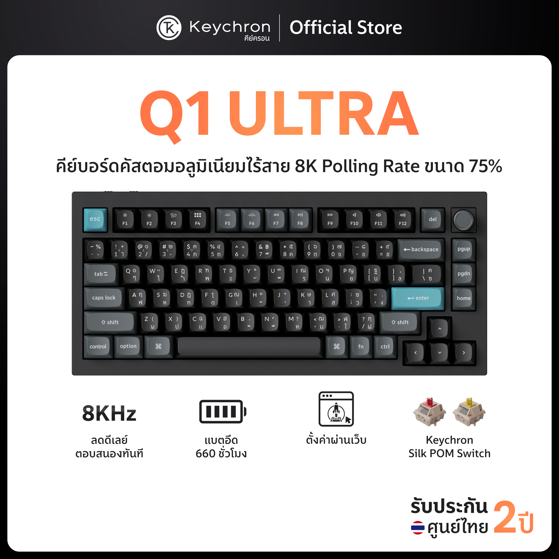 รีวิว Keychron Q1 Ultra 8K: คีย์บอร์ด Mechanical ไร้สาย ตัวเทพที่นักพิมพ์ทุกคนต้องมี!