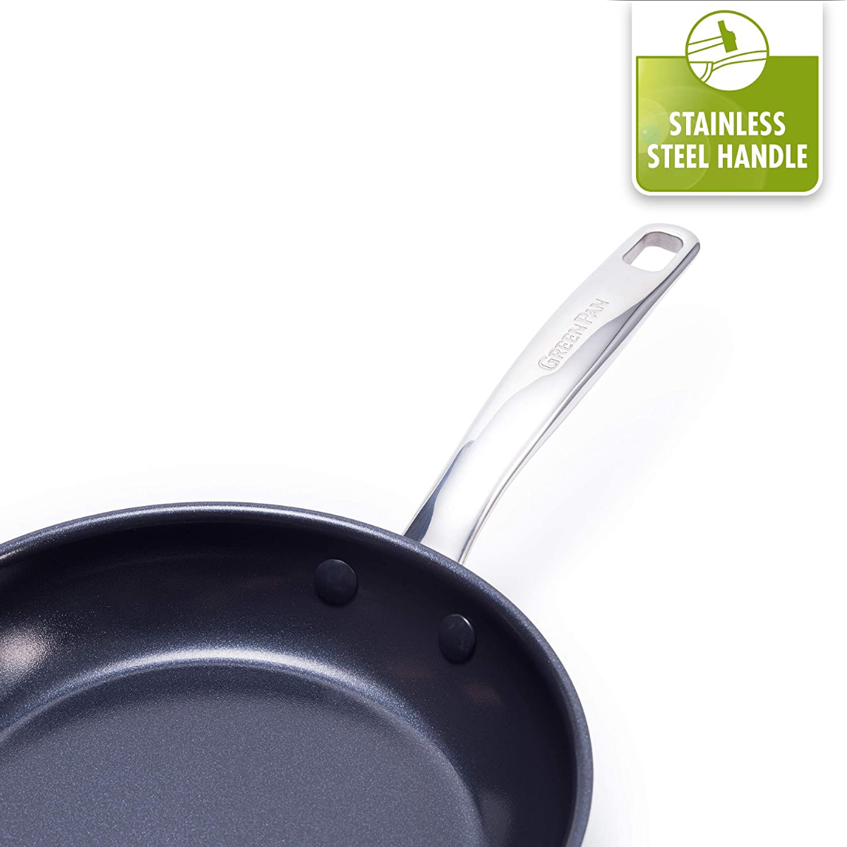 GreenPan CC002672-001 Prime Midnight Ceramic Skillet 5qt Black