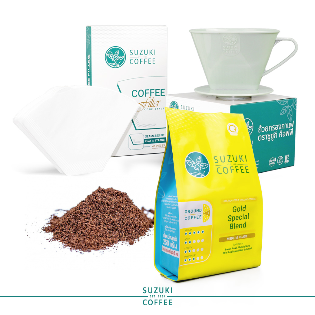 SUZUKI COFFEE Gold Special Blend+Dripper+Filter Paper ราคา 609 บาท*ส่งฟรี