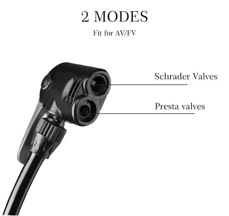 MTB Bicycle Mini Pump Bike Portable Air Pump With Gauge Tire Ball Inflator AV//FV