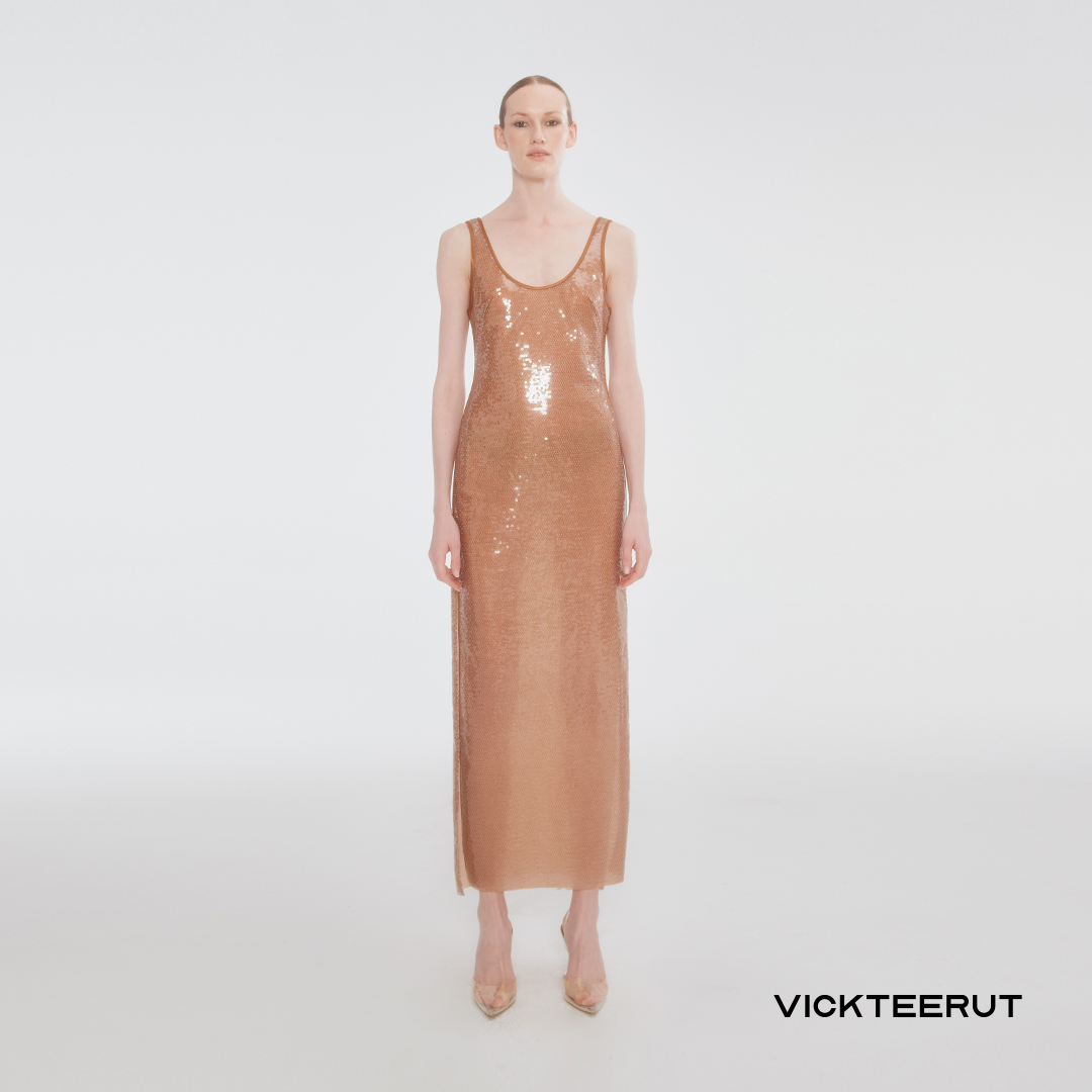VICKTEERUT (ราคาปกติ 13,500 -.) Sequined Tank Dress เดรส เสื้อกล้าม ปักเลื่อม ราคา 6,750 บาท*ส่งฟรี