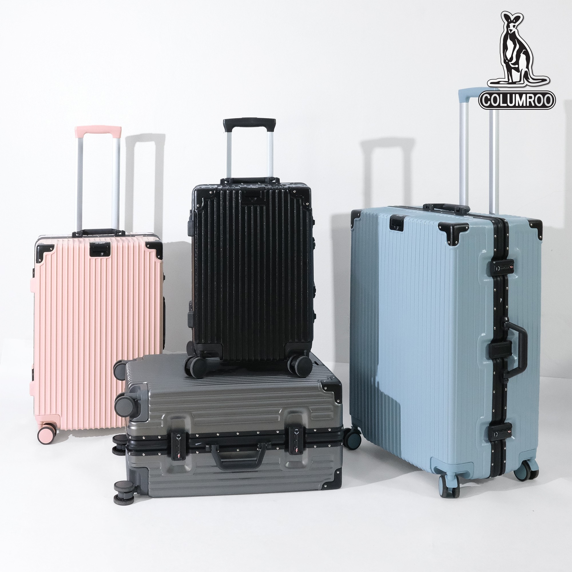 กระเป๋าเดินทางล้อลากโครงอลูมิเนียม TSA LOCK กันกระแทก 4 มุม มีที่ห้อยสัมภาระด้านหน้า CR81 ราคา 2,590 บาท*ส่งฟรี