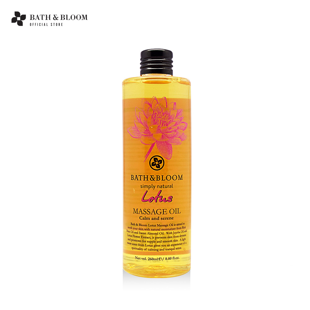 Bath&Bloom Lotus Massage Oil 260 ml Bath & Bloom Massage Oil, Lotus Scent, 260 Ml. ราคา 890 บาท*ส่งฟรี