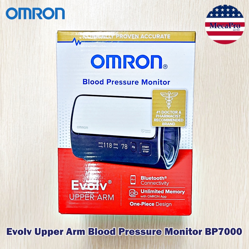 Omron® Evolv Upper Arm Blood Pressure Monitor, Model BP7000 ออมรอน เครื่องวัดความดัน แบบไร้สาย สำหรับต้นแขน ราคา 6,675 บาท*ส่งฟรี