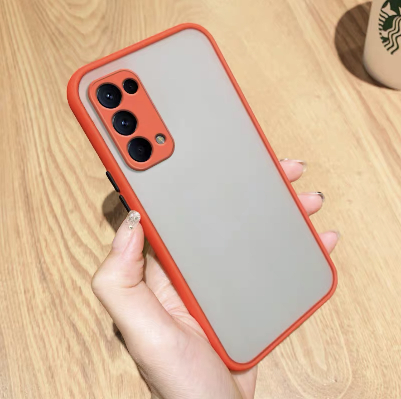 [ส่งจากไทย] Case OPPO Reno5 5G เคสโทรศัพท์ ออฟโป้ เคสกันกระแทก ปุ่มสีผิวด้าน กันรอยกล้อง ขอบนิ่มหลังแข็ง เคส Oppo Reno5