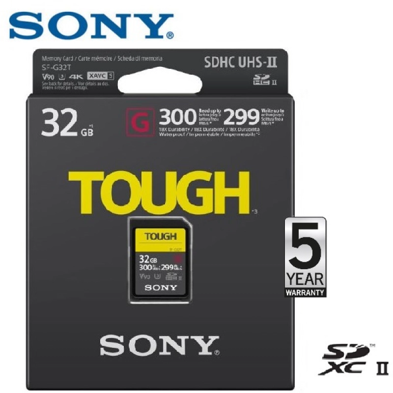 ภาพหน้าปกสินค้าSony 32GB SDHC UHS-II G-Series TOUGH 300MB/s