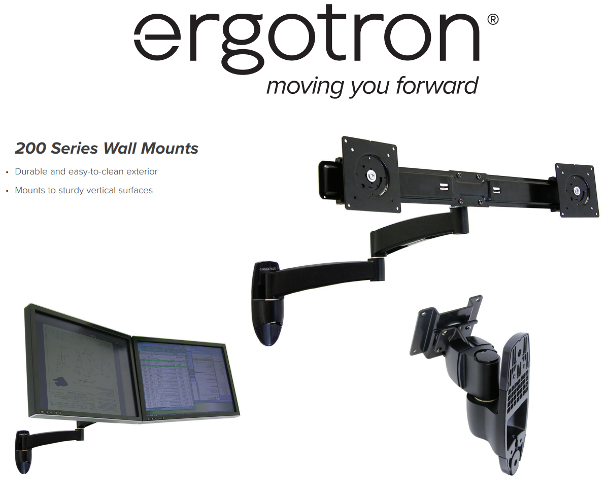 Ergotron 200 Series Dual Monitor Arm ขาตั้งจอคอมพิวเตอร์ ของแท้ ประกัน ...