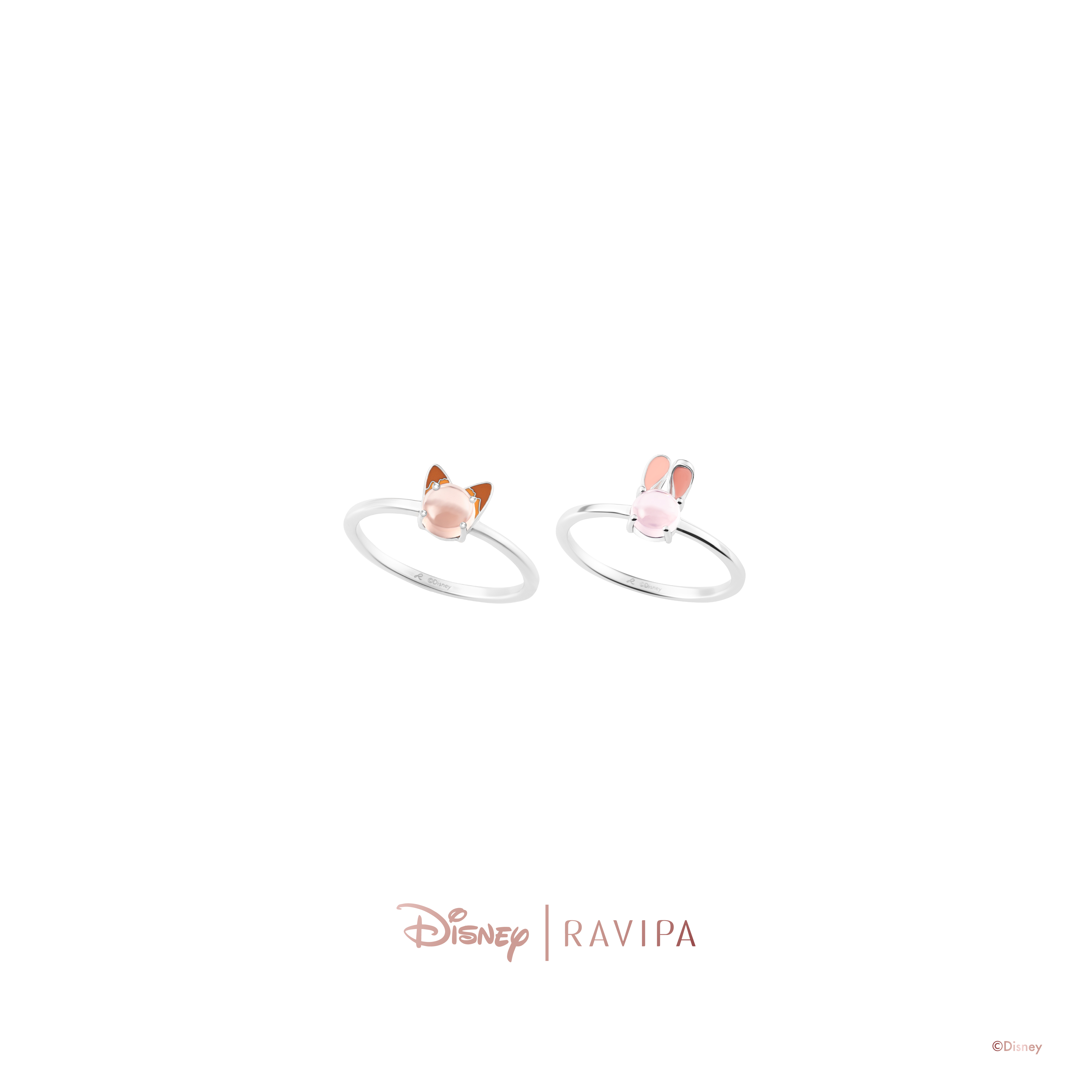 Ravipa | Nick Ears and Citrine Cz & Judy Ears and Cherry Quartz Cz Ring - Ring ราคา 2,990 บาท*ส่งฟรี
